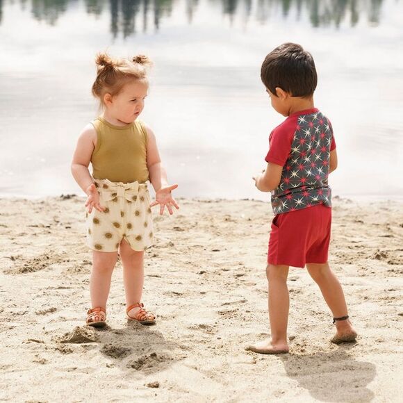 Kate Quinn Skinny Tank + Paper Bag Short Set In Fennel Size 3-6M NWT - Picture 2 of 6